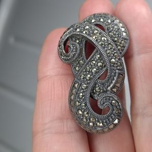 Judith Jack Sterling Marcasite Brooch